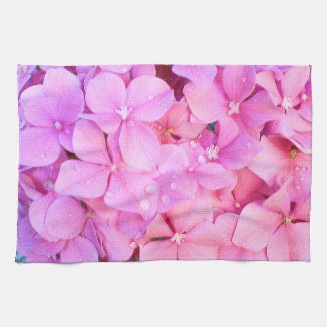 Pink Hydrangeas Towel (Horizontal)
