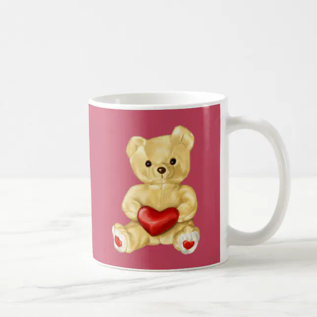 Pink Hypnotizing Cute Teddy Bear Coffee Mug Zazzle Pink Hypnotizing Cute Teddy Bear Coffee Mug Zazzle