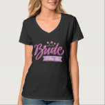 Pink I Am The Bride Bachelorette Groupe party Gift T-Shirt<br><div class="desc">Team Bride,  fun weekend itinerary pink blush calligraphy design. These bachelorette gifts are for you and your girls' group party,  whether virtually or safely in person: "I Am The Bride" is part of our Funny Bachelorette Gifts collection,  found below.</div>