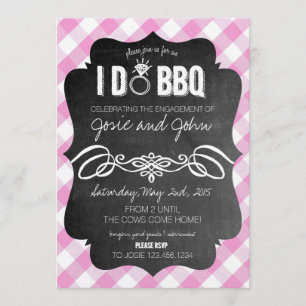 Pink I Do BBQ Invitation