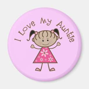 Pink I Love My Aunt Gift Magnet