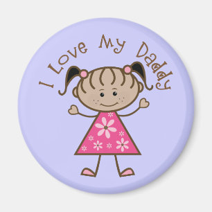 Pink I Love My Daddy Gift Magnet