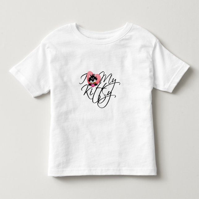Pink I Love My Kitty Toddler T-shirt (Front)