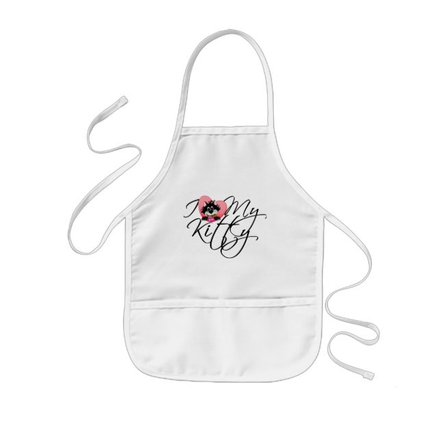 Pink I Love My Kitty Tshirts and Gifts Kids' Apron (Front)