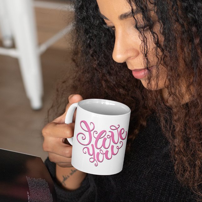 Pink I Love You Coffee Mug (Creator Uploaded)