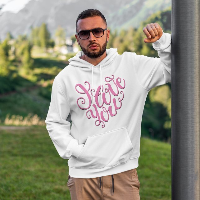 Pink I Love You Hoodie (Creator Uploaded)