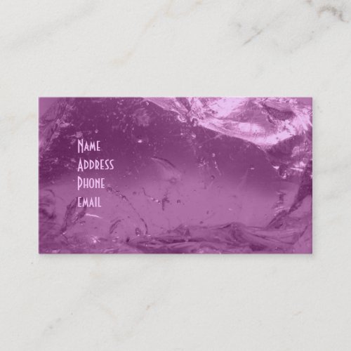 Pink Ice Business Card