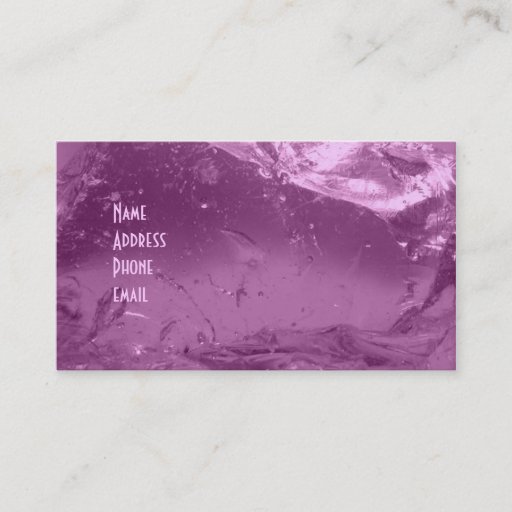 Customizable Pink Ice Business Card