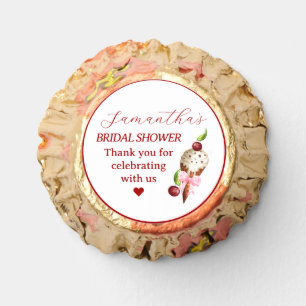 Pink Ice Cream Cherry Red Scooped Up Bridal Shower Reese's Peanut Butter Cups
