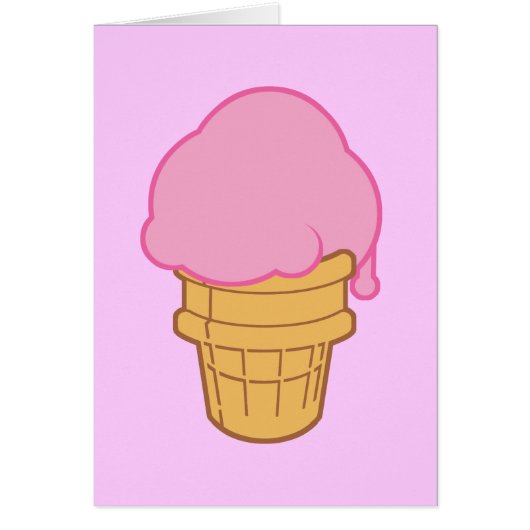 Pink Ice Cream Cone (Front)