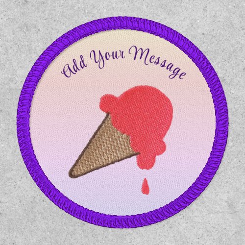Pink Ice Cream Cone  Patch