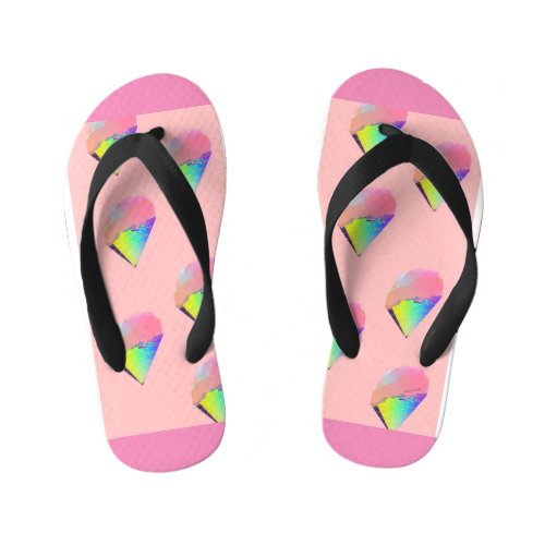 Pink Ice Cream Cone Personalized Flip Flops