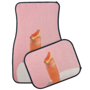 Pink ice cream on cone car floor mat