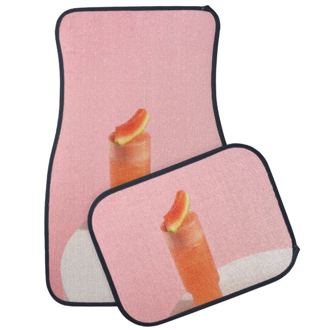 Pink ice cream on cone car floor mat (Set)