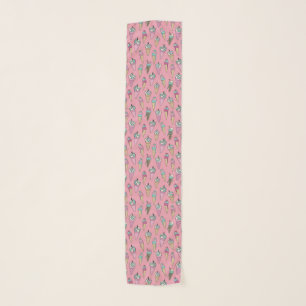 Pink Ice Cream pattern Scarf