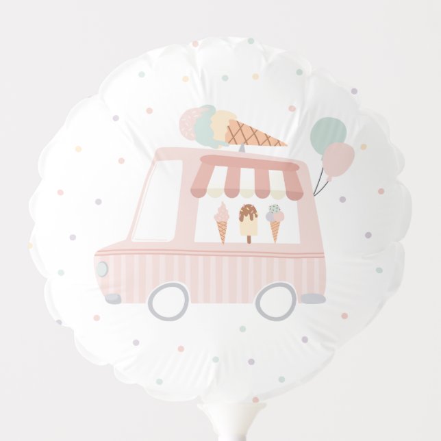 Pink Ice Cream Truck Birthday Party Decorations  Balloon (Front)