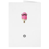 Pink Ice Cream with Mustaches Cards (Back)
