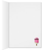 Pink Ice Cream with Mustaches Cards (Inside (Right))