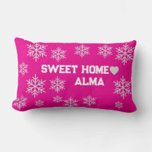 pink ice crystal pillow