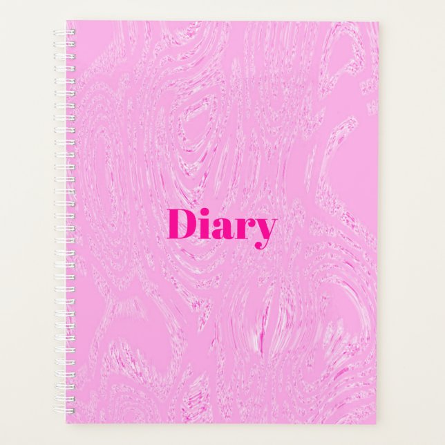 Pink Ice Diary Spiral Notebook (Front)