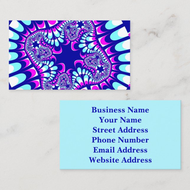 Pink Ice Flower Business Card (Front/Back)
