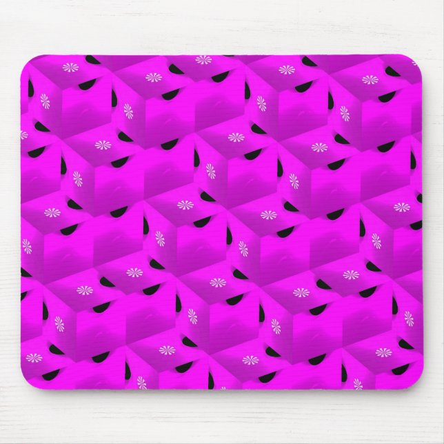 Pink Ice Fractal Mousepad (Front)