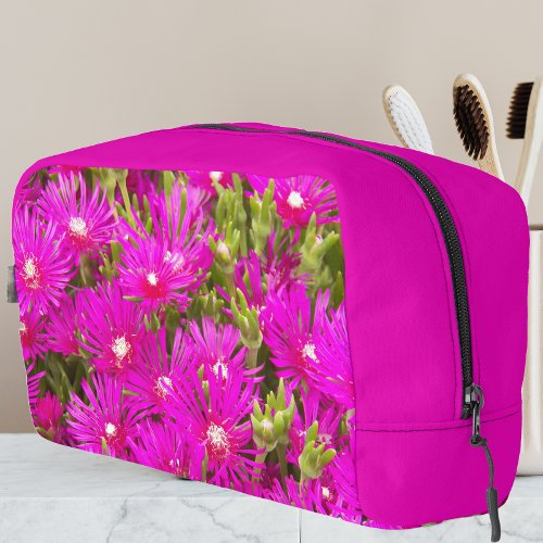 Pink Ice Plant Flowers Floral Dopp Kit