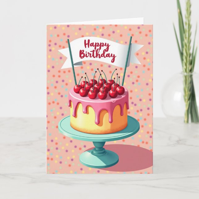 Pink Icing Birthday Card (Front)