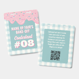 Pink Icing Sprinkles Baking Festival Contestant Badge