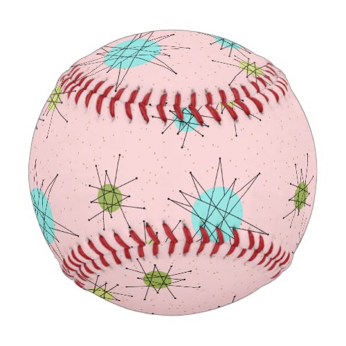 Pink Iconic Atomic Starbursts Baseball