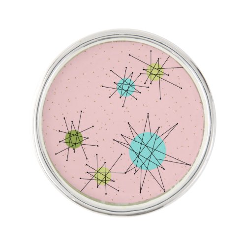 Pink Iconic Atomic Starbursts Lapel Pin