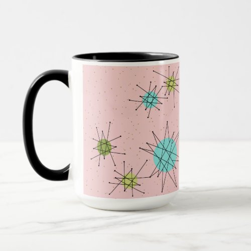 Pink Iconic Atomic Starbursts Mug