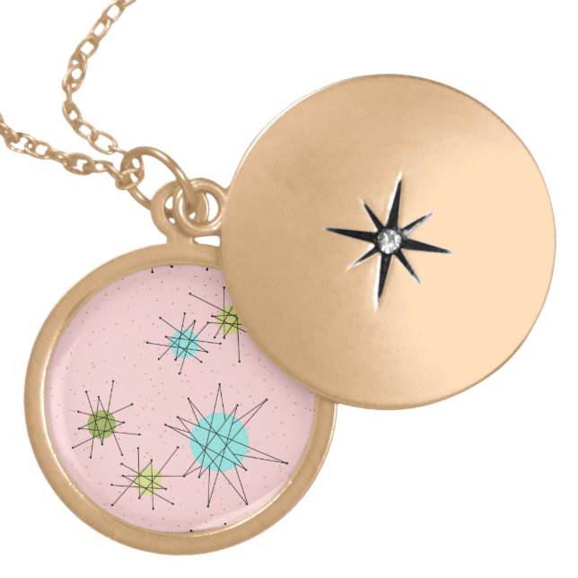 Pink Iconic Atomic Starbursts Necklace (Front)
