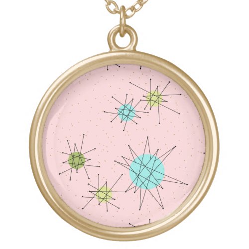 Pink Iconic Atomic Starbursts Necklace