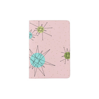 Pink Iconic Atomic Starbursts Passport Holder