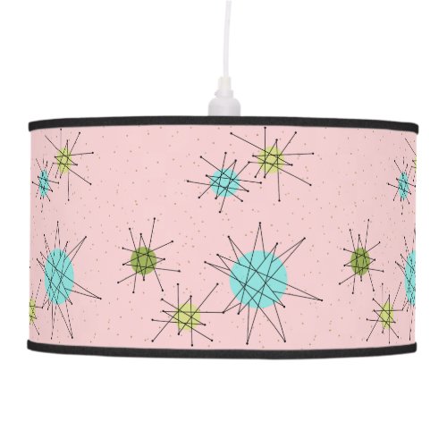 Pink Iconic Atomic Starbursts Pendant Lamp