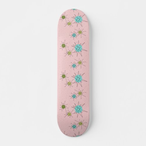 Pink Iconic Atomic Starbursts Skateboard