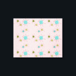 Pink Iconic Atomic Starbursts Stretched Canvas<br><div class="desc">This Pink Iconic Atomic Starbursts Stretched Canvas Print pattern features iconic atomic starbursts. That’s right! The old school, First Lady Pink colored background with gold speckles is the perfect backdrop for the vibrant turquoise, soothing celery, and kitschy pear green colored circles. The spots of color are sporadically placed in various...</div>