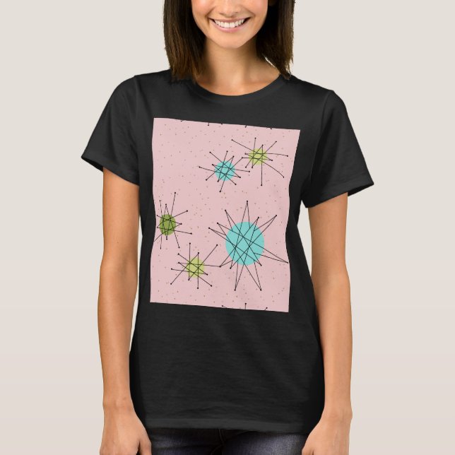 Pink Iconic Atomic Starbursts T-Shirt (Front)