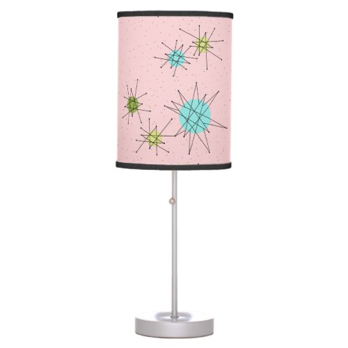 Pink Iconic Atomic Starbursts Table Lamp