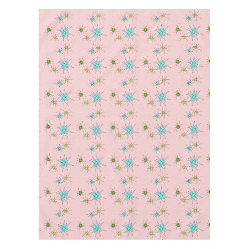 Pink Iconic Atomic Starbursts Tablecloth