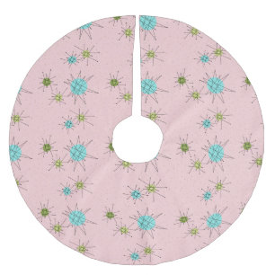 Pink Iconic Atomic Starbursts Tree Skirt