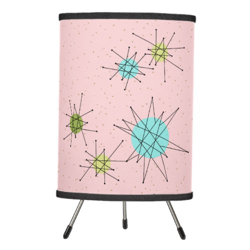 Pink Iconic Atomic Starbursts Tripod Lamp