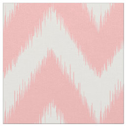 Pink Ikat Chevron Fabric