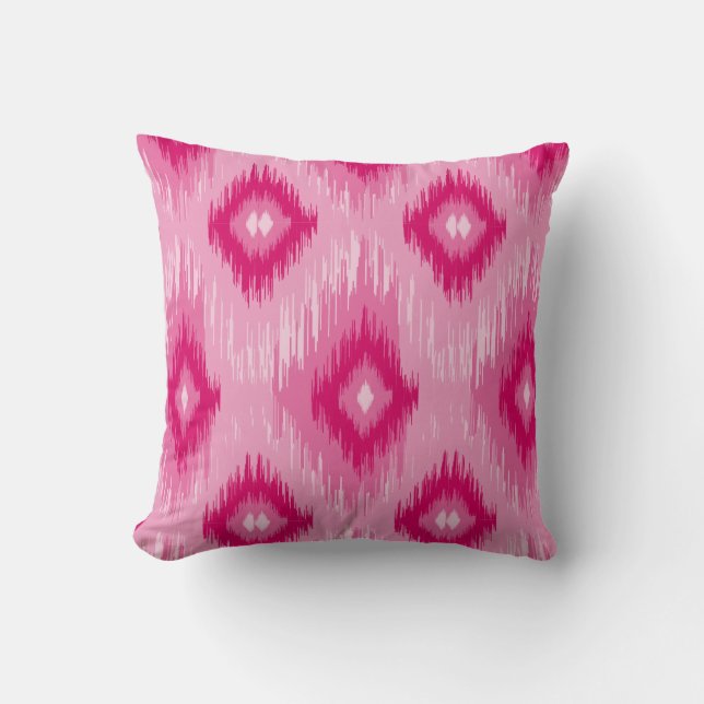 Pink iKat lumbar Throw Pillow (Front)