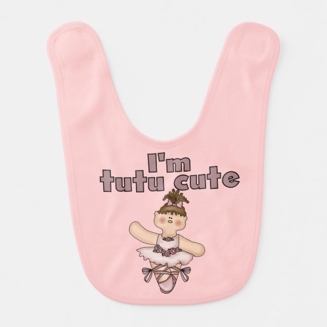 Pink I'm Tutu Cute Bib (Front)