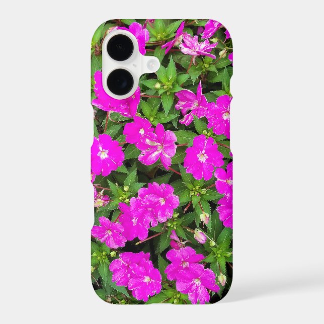 Pink Impatiens Flower Garden Case-Mate iPhone Case (Back)
