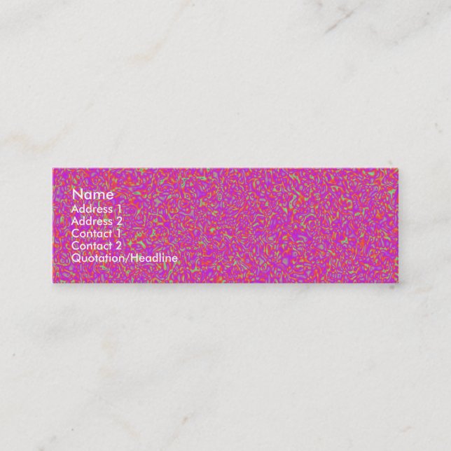 Pink Impression Mini Business Card (Front)