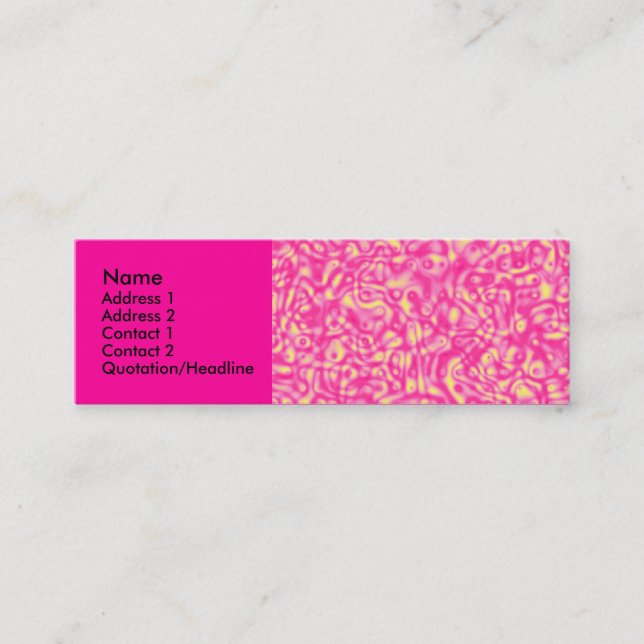 Pink Impressionism Mini Business Card (Front)