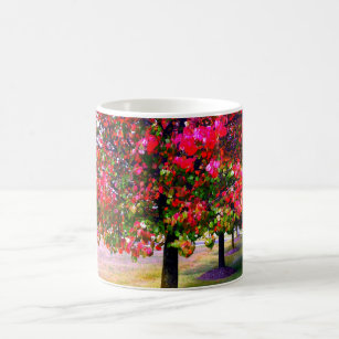 Pink impressionistic Autumn Leaves trees Coffee Mug